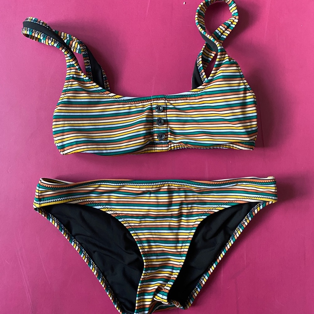 Madewell striped bikini size XS, never worn